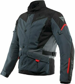 Giacca in tessuto Dainese Tempest 3 D-Dry Ebony/Black/Lava Red 62 Giacca in tessuto - 1