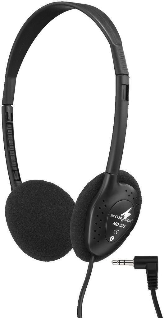 Ακουστικά on-ear Monacor MD-302 Μαύρο