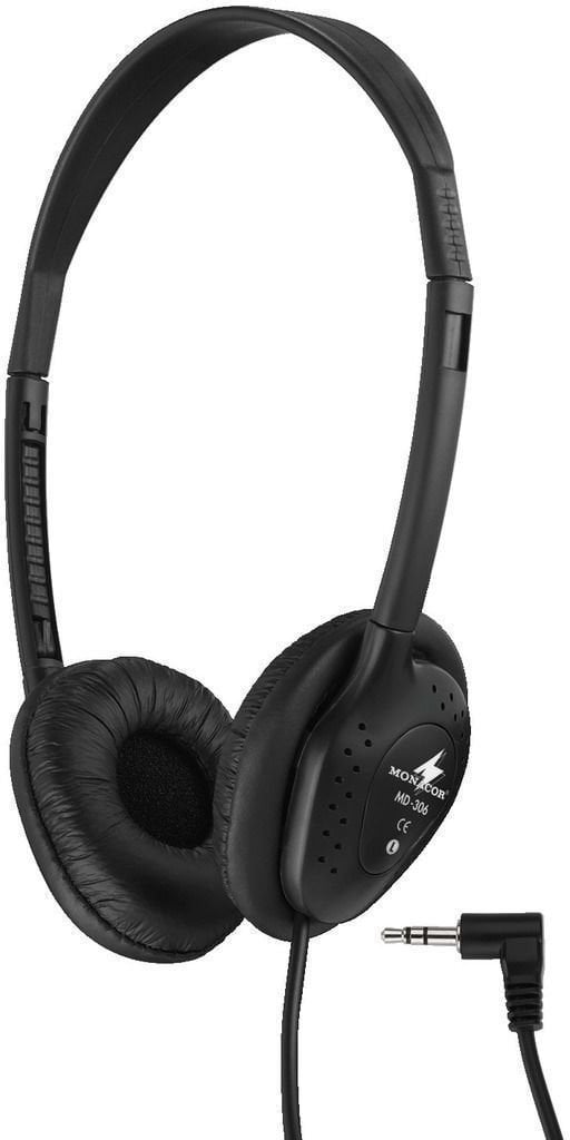 On-ear Headphones Monacor MD-306 Black