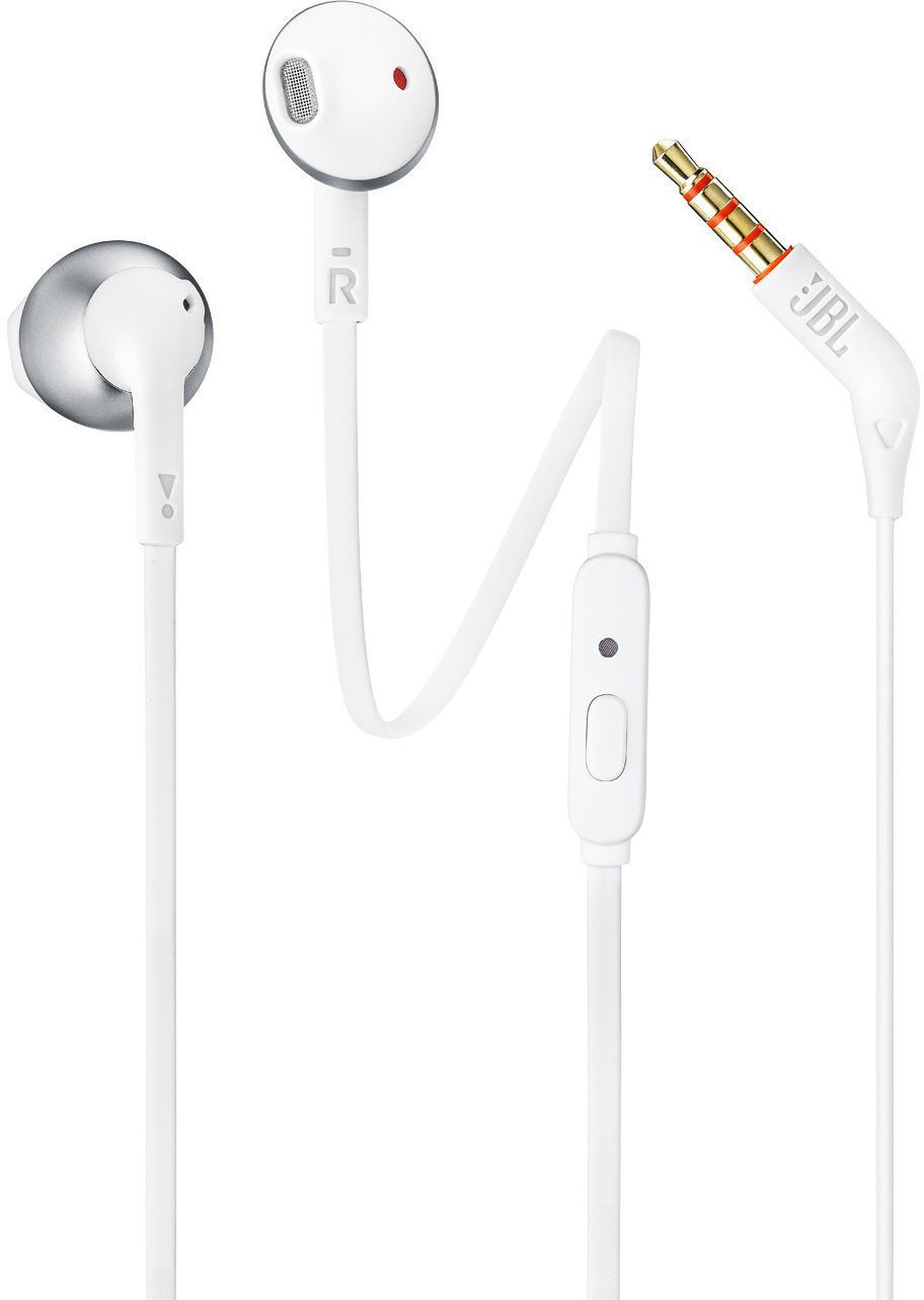 In-Ear Headphones JBL T205 White-Chrome