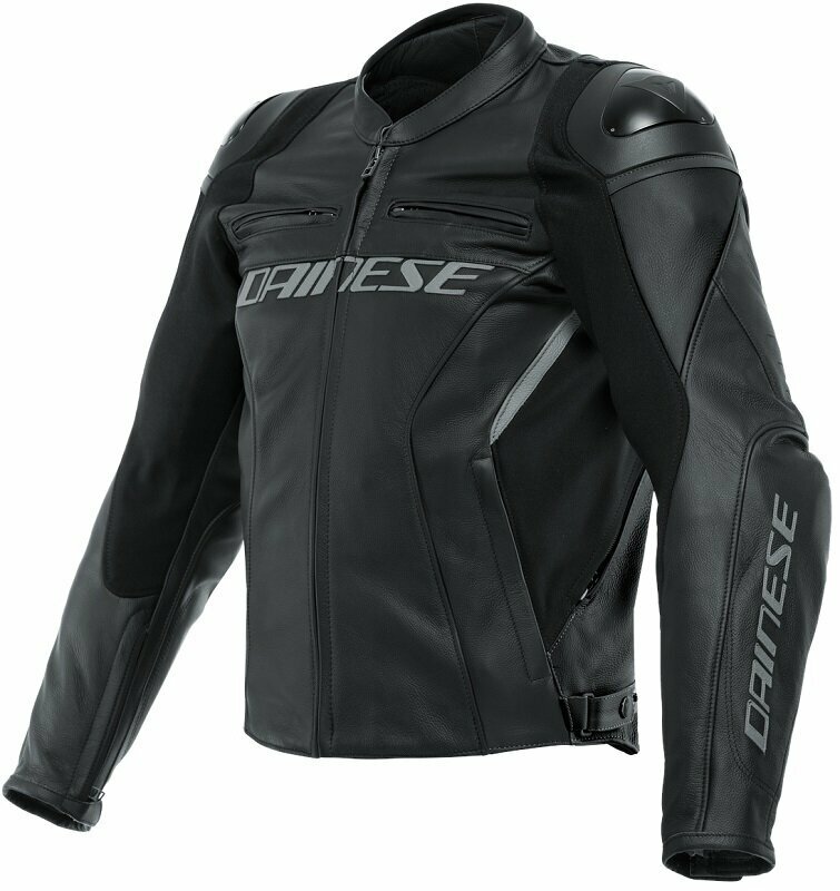 Blouson de cuir Dainese Racing 4 Black/Black 50 Blouson de cuir