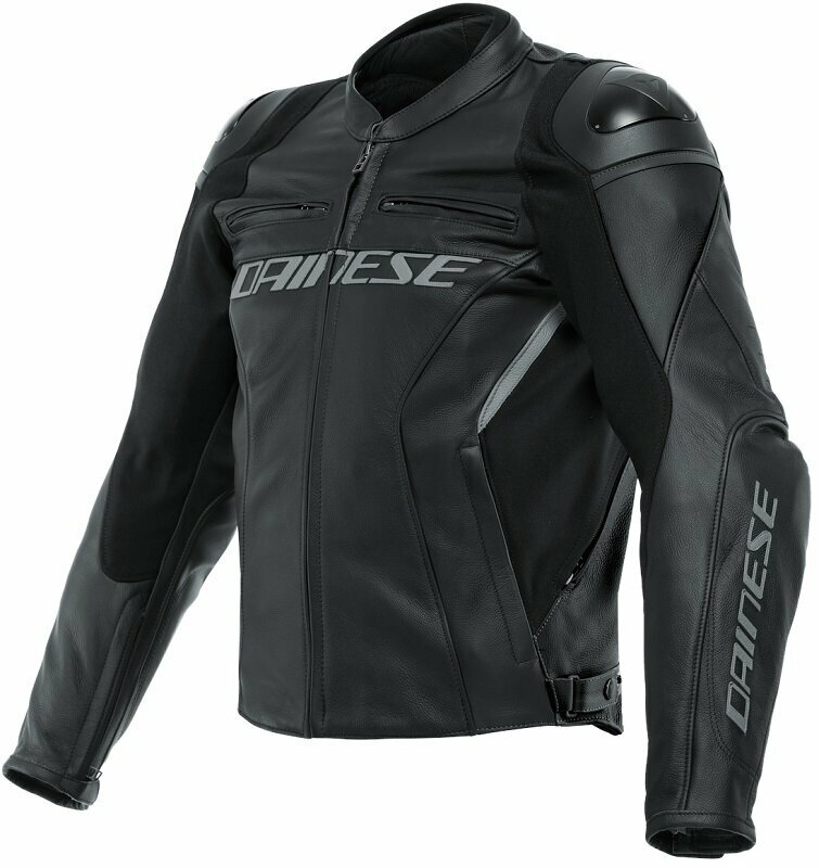 Leather Jacket Dainese Racing 4 Black/Black 52 Leather Jacket