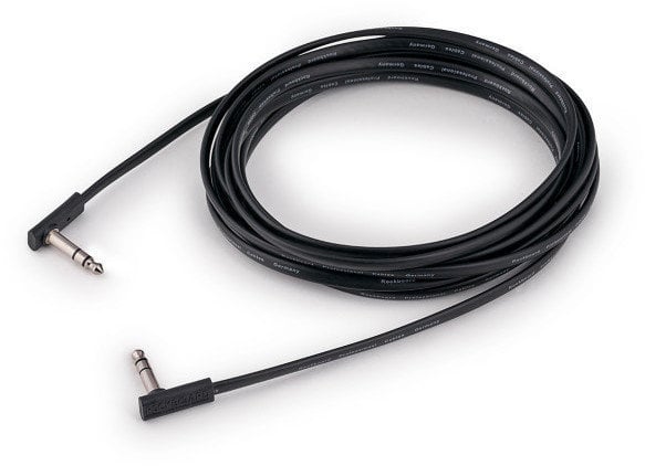 Cable adaptador/parche RockBoard Flat TRS Negro 6 m Angulado - Angulado