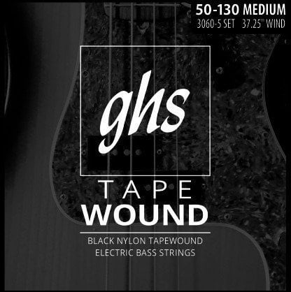 Saiten für 5-saitigen E-Bass, Saiten für 5-Saiter E-Bass GHS 3060-5 Tape Wound