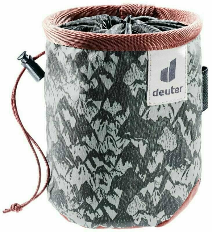 Bag and Magnesium for Climbing Deuter Gravity Chalk Bag I Chalk Bag Graphite Mountain/Red Wood 0,8 L