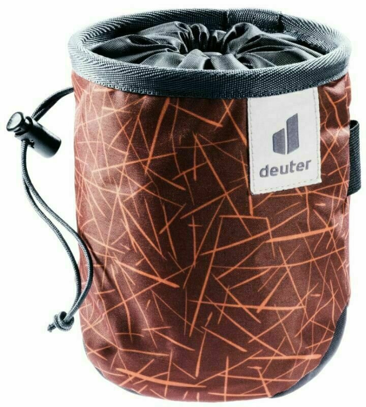 Tasche und Magnesium zum Klettern Deuter Gravity Chalk Bag I Red Wood Scratches/Graphite 0,8 L Tasche und Magnesium zum Klettern