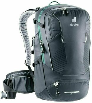 Cycling backpack and accessories Deuter Trans Alpine 24 Black/Turquoise Backpack - 1