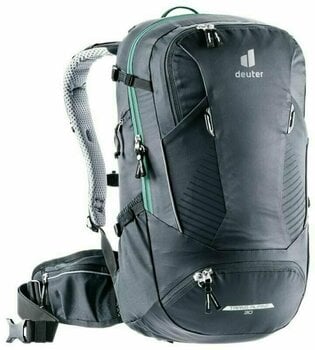 Cycling backpack and accessories Deuter Trans Alpine 30 Black/Turquoise Backpack - 1