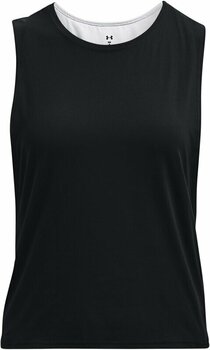 Fitness shirt Under Armour UA HydraFuse 2-in-1 Black/White/Black XS Fitness shirt - 1