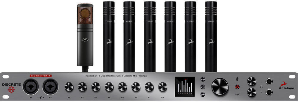Pré-ampli pour microphone Antelope Audio Discrete 8 + Edge Duo + Verge 6 pcs