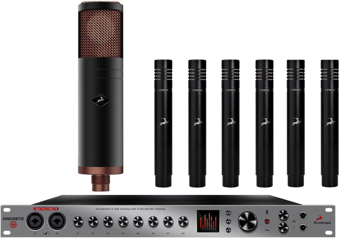 Przedwzmacniacz mikrofonowy Antelope Audio Discrete 8 + Edge + Verge 6 pcs