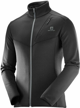T-shirt/casaco com capuz para esqui Salomon Discovery FZ M Black M - 1