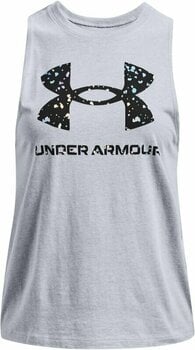 Fitness T-Shirt Under Armour Live Sportstyle Graphic Mod Gray Light Heather/Black M Fitness T-Shirt - 1