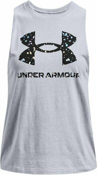 Fitness T-Shirt Under Armour Live Sportstyle Graphic Mod Gray Light Heather/Black XL Fitness T-Shirt - 1