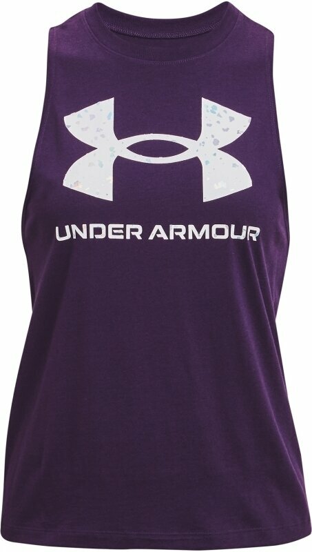 Fitness T-Shirt Under Armour Live Sportstyle Graphic Purple Switch/White M Fitness T-Shirt