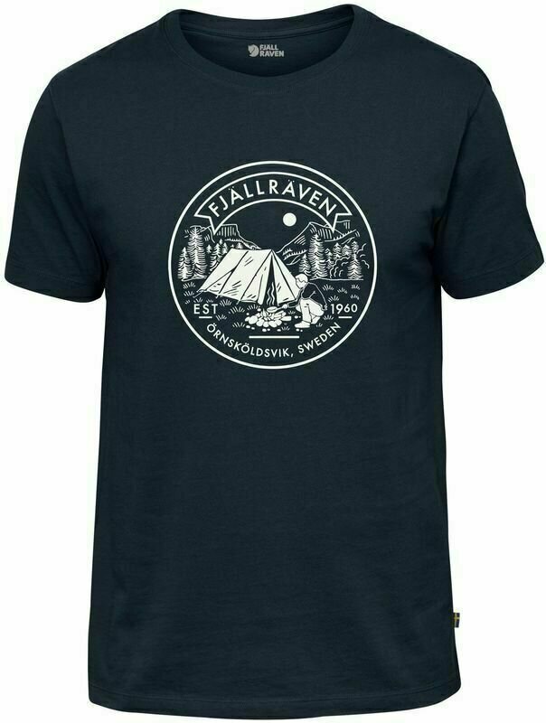 Friluftsliv T-shirt Fjällräven Lägerplats Navy XL T-shirt