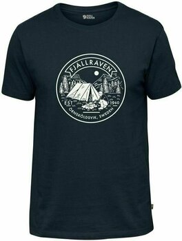 Friluftsliv T-shirt Fjällräven Lägerplats Navy XL T-shirt - 1