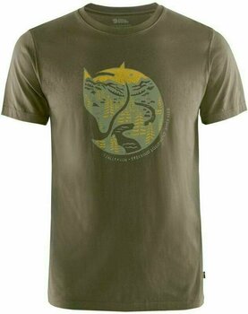Outdoor T-Shirt Fjällräven Arctic Fox Dark Olive S T-Shirt - 1
