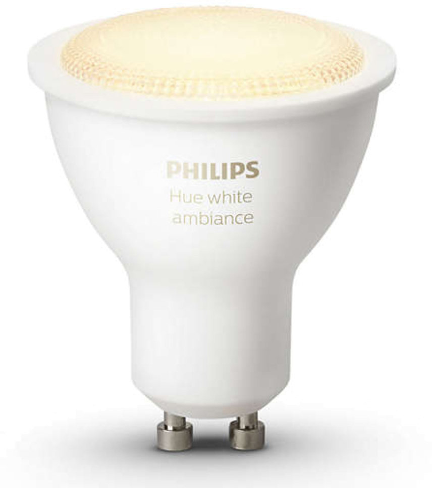 Iluminação inteligente Philips Hue Ambiance 5.5W GU10 EU