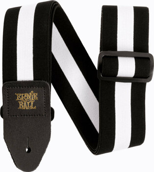 Textile guitar strap Ernie Ball Stretch Comfort Racer White Strap (NEW 11-2021) - 1