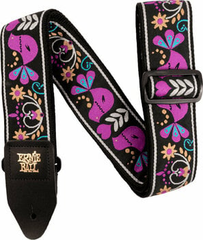 Textile guitar strap Ernie Ball Purple Bird Lupin Jacquard Strap (NEW 11-2021) - 1