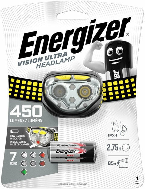 Fejlámpa Energizer Headlight Vision Ultra 450lm 450 lm Fejlámpa Fejlámpa