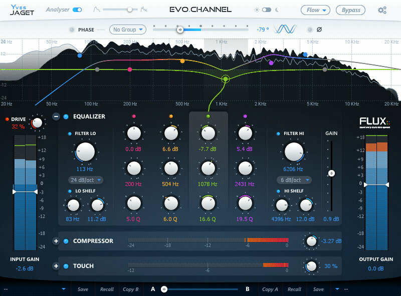 Studio software plug-in effect Flux EVO Channel (Digitaal product)