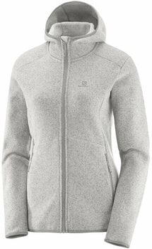 T-shirt/casaco com capuz para esqui Salomon Bise Hoodie W Grey S Hoodie - 1