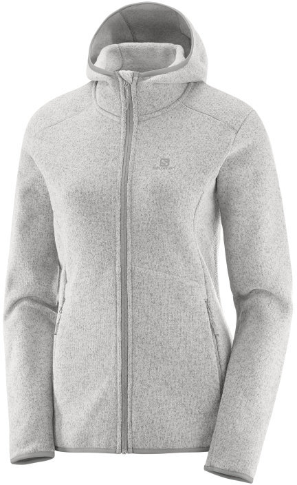 T-shirt/casaco com capuz para esqui Salomon Bise Hoodie W Vaporous Grey M Hoodie