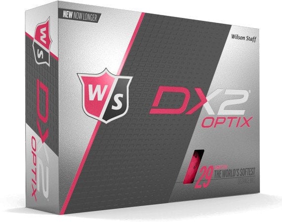 Нова топка за голф Wilson Staff DX2 Optix 12-Ball Pink