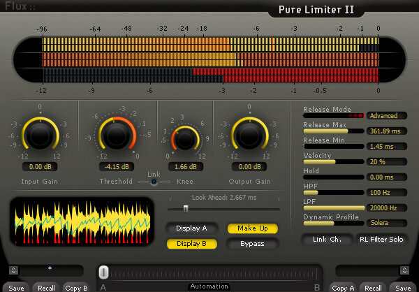 Studio software plug-in effect Flux Pure Limiter (Digitaal product)