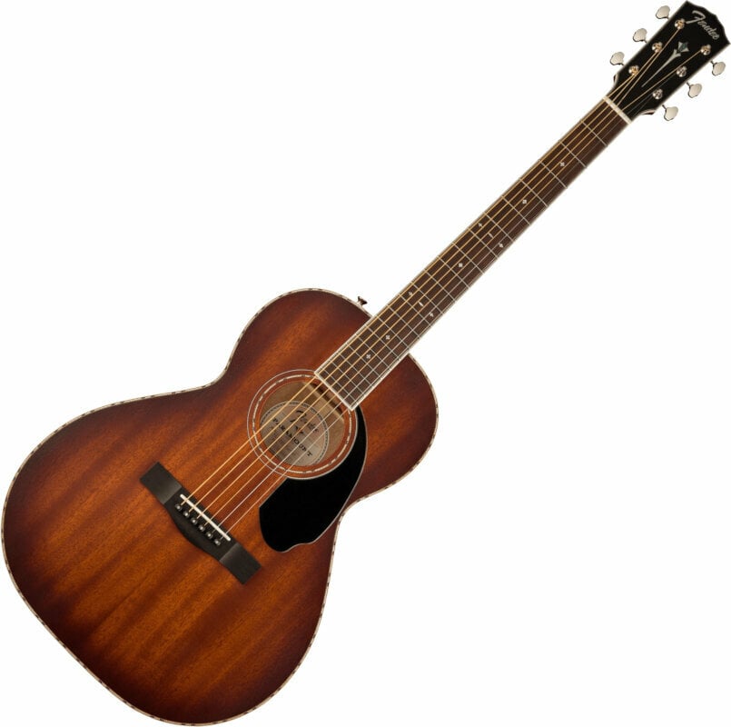 Guitare acoustique-électrique Fender PS-220E Parlor OV All MAH Aged Cognac Burst