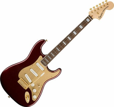 Elektromos gitár Fender Squier 40th Anniversary Stratocaster Gold Edition LRL Ruby Red Metallic Elektromos gitár - 1