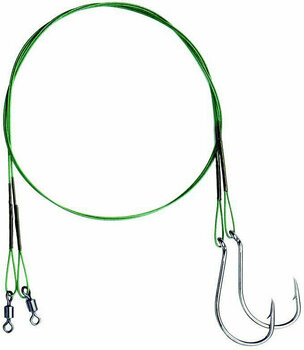 Fishing Line Mivardi Wire Leader Swivel/Single Hook Green 9 kg 45 cm Spinning System - 1