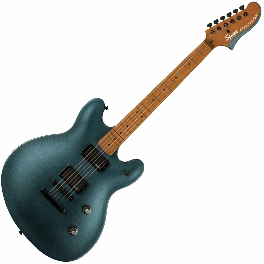 Semi-akoestische gitaar Fender Squier Contemporary Active Starcaster RMN Gunmetal Metallic