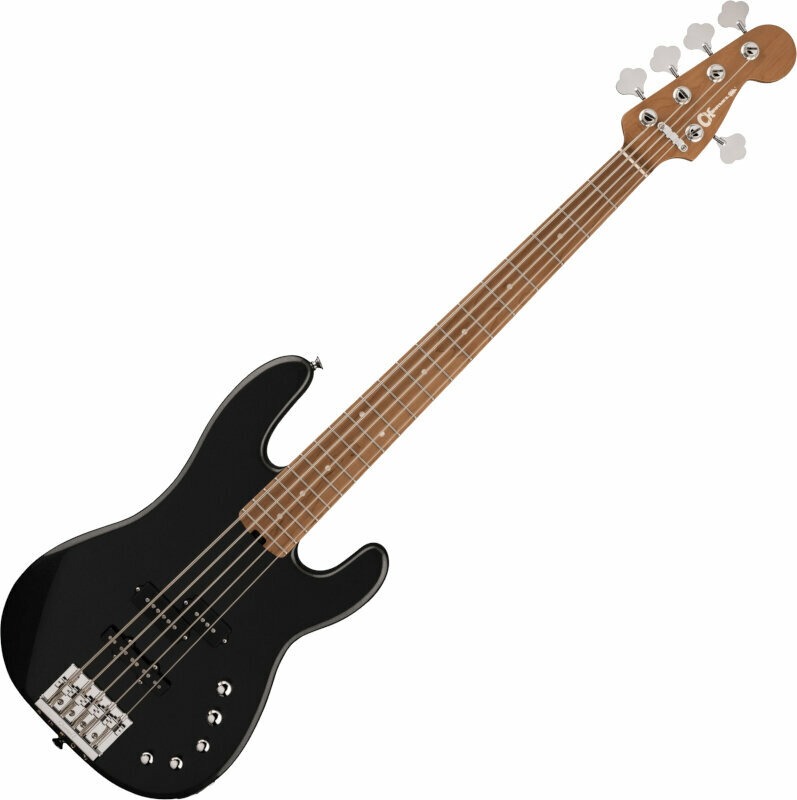 Elektromos basszusgitár Charvel Pro-Mod San Dimas Bass PJ V Metallic Black