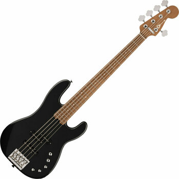 5-saitiger E-Bass, 5-Saiter E-Bass Charvel Pro-Mod San Dimas Bass PJ V Metallic Black - 1
