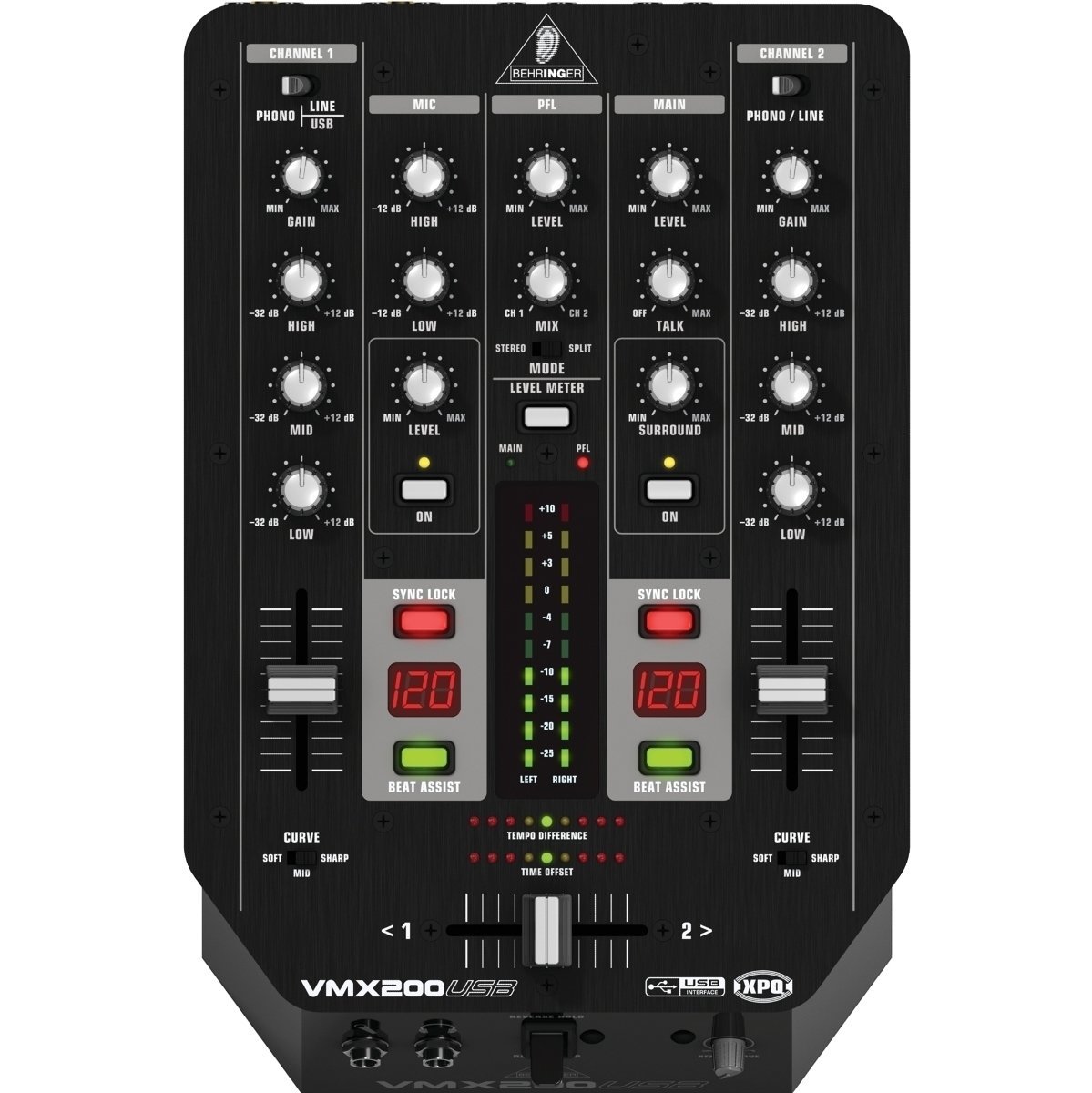 Mixer DJing Behringer VMX 200 USB PRO MIXER