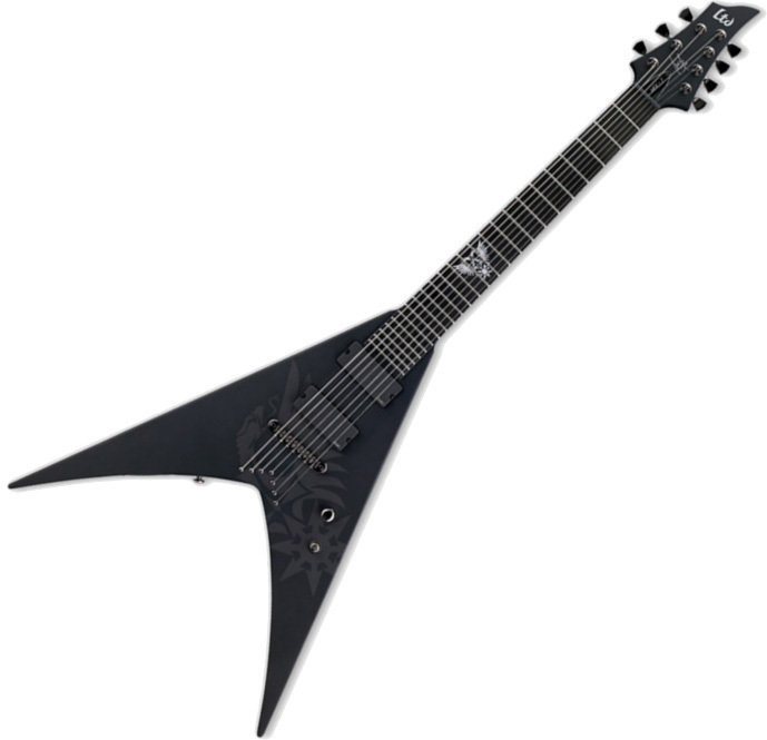 Guitarra elétrica de 7 cordas ESP LTD HEX-7 Nergal Preto