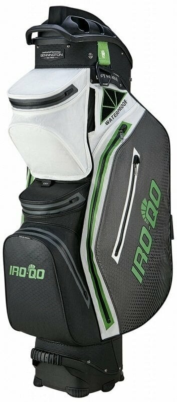 Golfbag Bennington IRO QO 14 Water Resistant Black/White/Canon Grey/Lime Golfbag