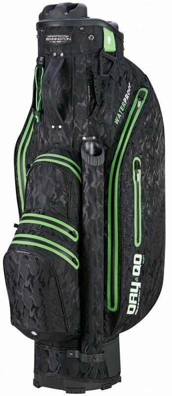 Golftaske Bennington Dry QO 9 Water Resistant Black Camo/Lime Golftaske