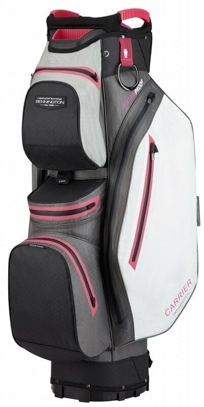 Golfbag Bennington Dry CA 14 Water Resistant Canon Grey/Grey/Pink Golfbag