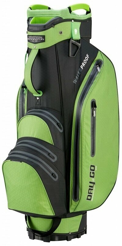 Saco de golfe Bennington Dry GO 14 Grid Orga Water Resistant With External Putter Holder Fury Green/Black Saco de golfe