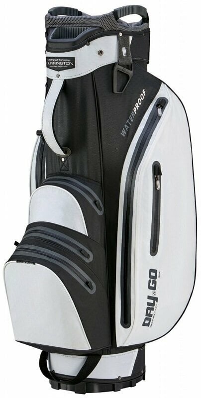Golf Bag Bennington Dry GO 14 Grid Orga Water Resistant With External Putter Holder White/Black Golf Bag