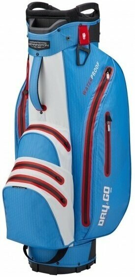 Golftaske Bennington Dry GO 14 Grid Orga Water Resistant With External Putter Holder Cobalt/White/Red Golftaske