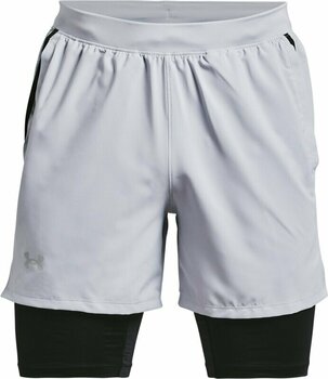Pantaloncini da corsa Under Armour Men's UA Launch 5'' 2-in-1 Shorts Mod Gray/Black L Pantaloncini da corsa - 1