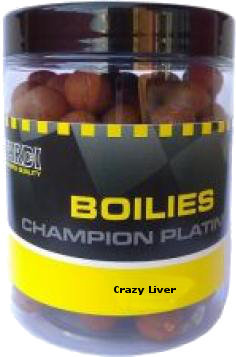 Boilies Mivardi Rapid Hard Balls Champion Platinum - Crazy Liver (150 g / 18 mm)
