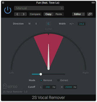 Plug-in de software para processadores FX 2nd SENSE Vocal Remover (Produto digital) - 1