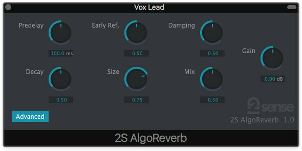 Studiový softwarový Plug-In efekt 2nd SENSE AlgoReverb (Digitální produkt)