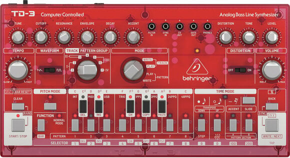 Synthesizer Behringer TD-3 Transparent Red - 1